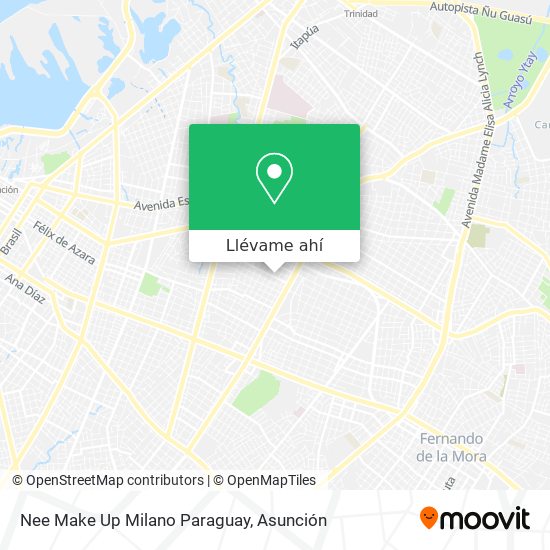Mapa de Nee Make Up Milano Paraguay