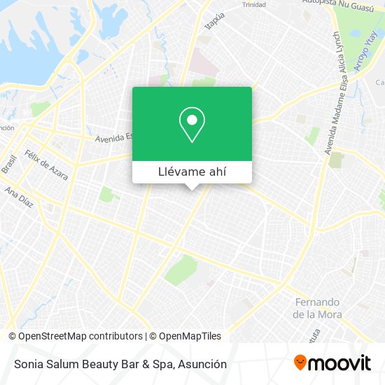 Mapa de Sonia Salum Beauty Bar & Spa