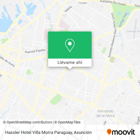 Mapa de Hassler Hotel Villa Morra Paraguay