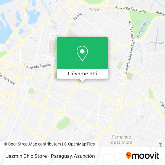 Mapa de Jazmin Chic Store - Paraguay