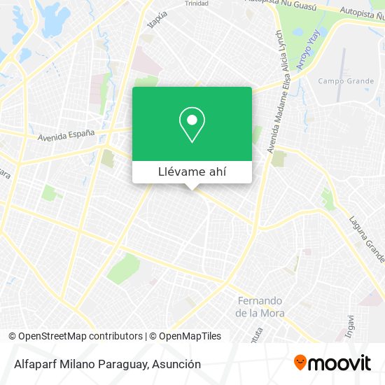 Mapa de Alfaparf Milano Paraguay