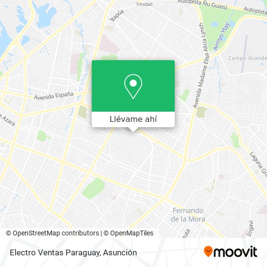 Mapa de Electro Ventas Paraguay