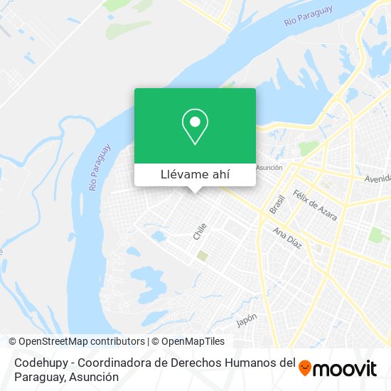 Mapa de Codehupy - Coordinadora de Derechos Humanos del Paraguay