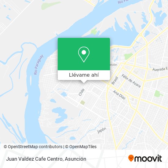 Mapa de Juan Valdez Cafe Centro