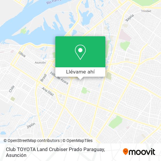 Mapa de Club TOYOTA Land Crubiser Prado Paraguay
