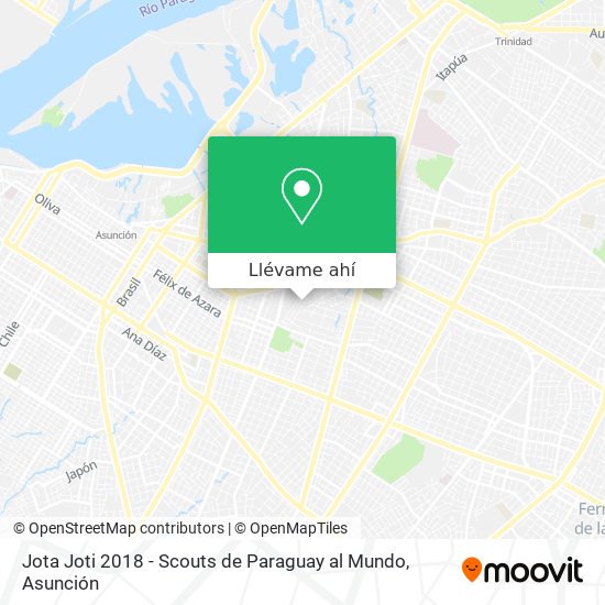 Mapa de Jota Joti 2018 - Scouts de Paraguay al Mundo