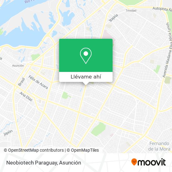 Mapa de Neobiotech Paraguay