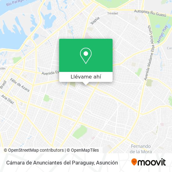 Mapa de Cámara de Anunciantes del Paraguay