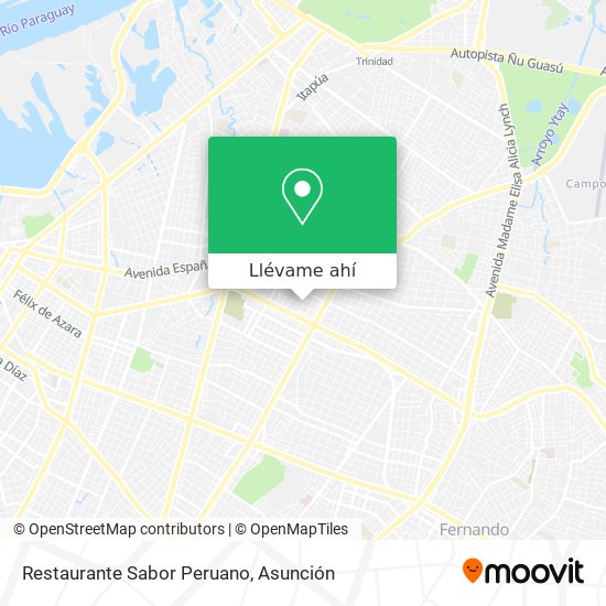 Mapa de Restaurante Sabor Peruano