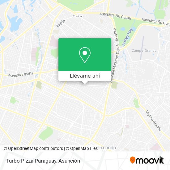 Mapa de Turbo Pizza Paraguay
