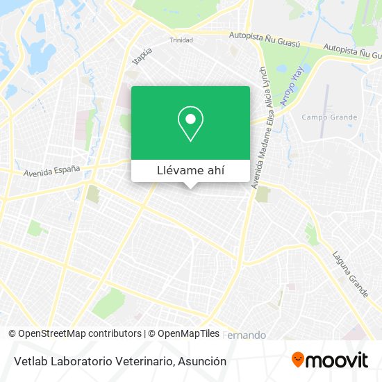 Mapa de Vetlab Laboratorio Veterinario