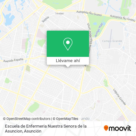 Mapa de Escuela de Enfermeria Nuestra Senora de la Asuncion