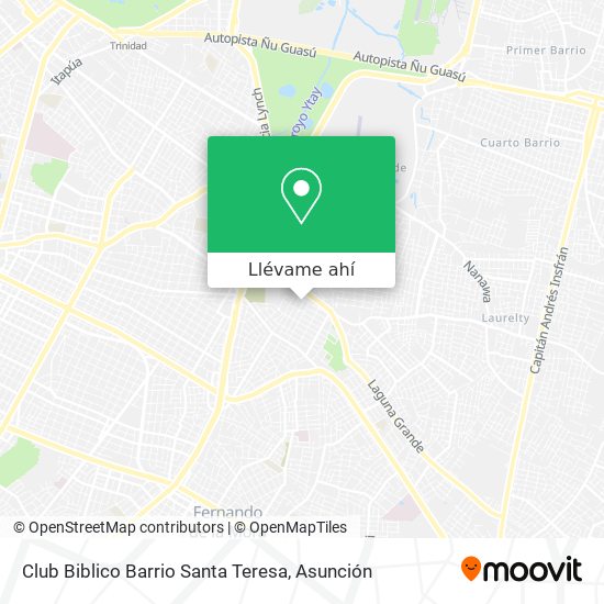 Mapa de Club Biblico Barrio Santa Teresa