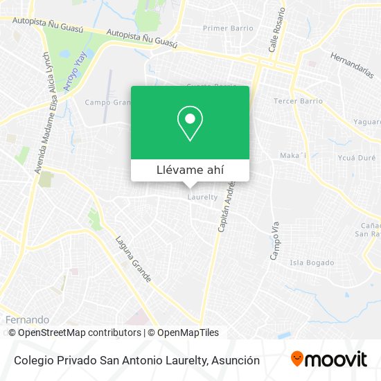 Mapa de Colegio Privado San Antonio Laurelty
