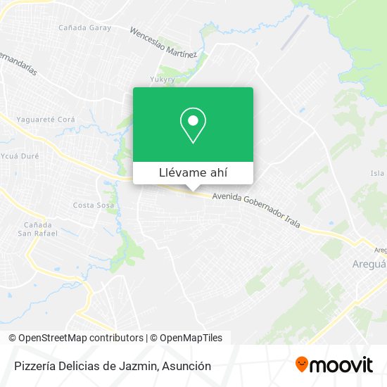 Mapa de Pizzería Delicias de Jazmin