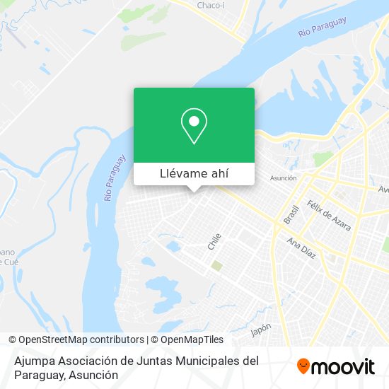 Mapa de Ajumpa Asociación de Juntas Municipales del Paraguay