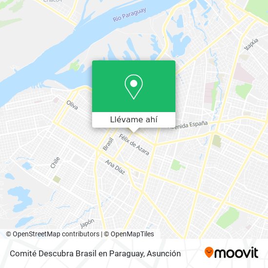 Mapa de Comité Descubra Brasil en Paraguay