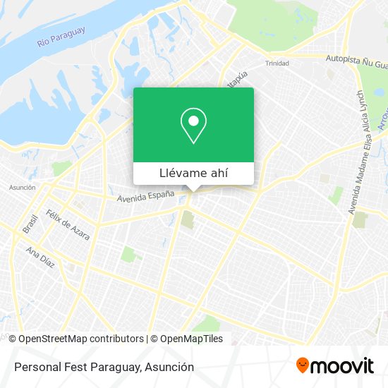 Mapa de Personal Fest Paraguay