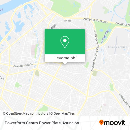 Mapa de Powerform Centro Power Plate