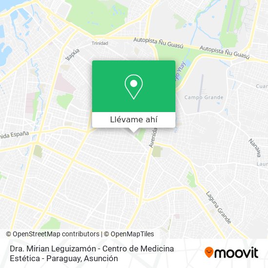 Mapa de Dra. Mirian Leguizamón - Centro de Medicina Estética - Paraguay