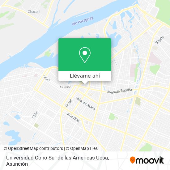 Mapa de Universidad Cono Sur de las Americas Ucsa