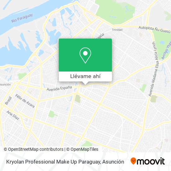 Mapa de Kryolan Professional Make Up Paraguay