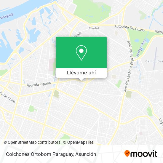 Mapa de Colchones Ortobom Paraguay