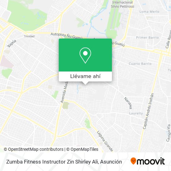 Mapa de Zumba Fitness Instructor Zin Shirley Ali