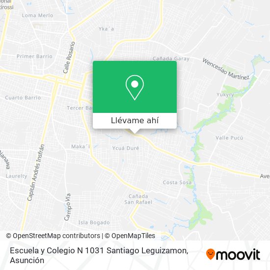 Mapa de Escuela y Colegio N 1031 Santiago Leguizamon