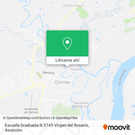 Mapa de Escuela Graduada N 3745 Virgen del Rosario