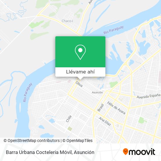 Mapa de Barra Urbana Cocteleria Móvil