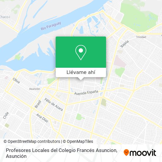 Mapa de Profesores Locales del Colegio Francés Asuncion