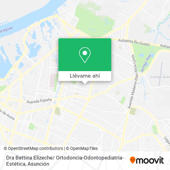 Mapa de Dra Bettina Elizeche/ Ortodoncia-Odontopediatría-Estética