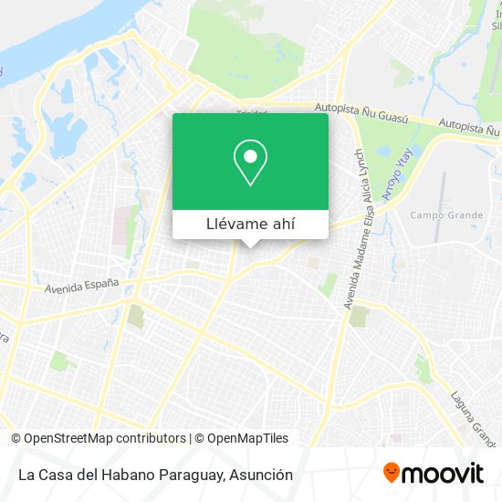 Mapa de La Casa del Habano Paraguay