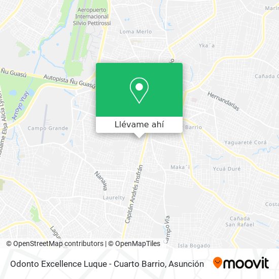 Mapa de Odonto Excellence Luque - Cuarto Barrio
