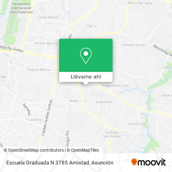 Mapa de Escuela Graduada N 3785 Amistad
