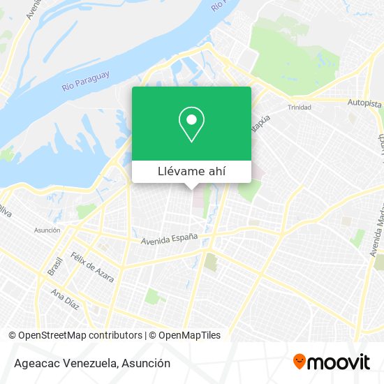 Mapa de Ageacac Venezuela