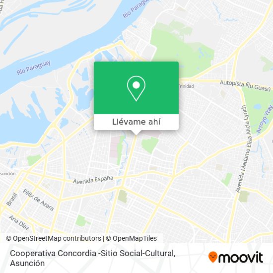 Mapa de Cooperativa Concordia -Sitio Social-Cultural