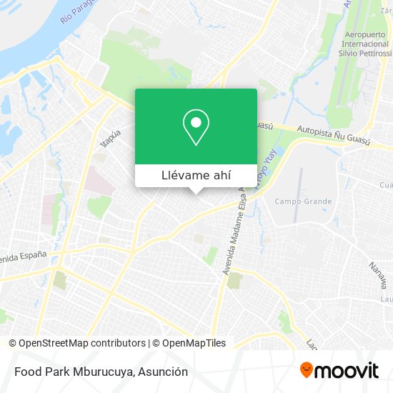Mapa de Food Park Mburucuya