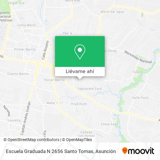 Mapa de Escuela Graduada N 2656 Santo Tomas