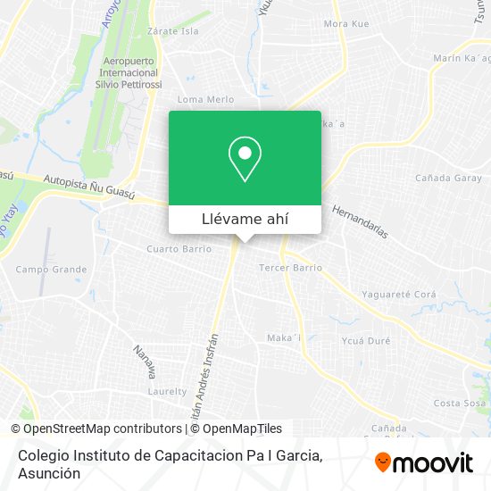 Mapa de Colegio Instituto de Capacitacion Pa I Garcia