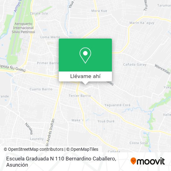Mapa de Escuela Graduada N 110 Bernardino Caballero