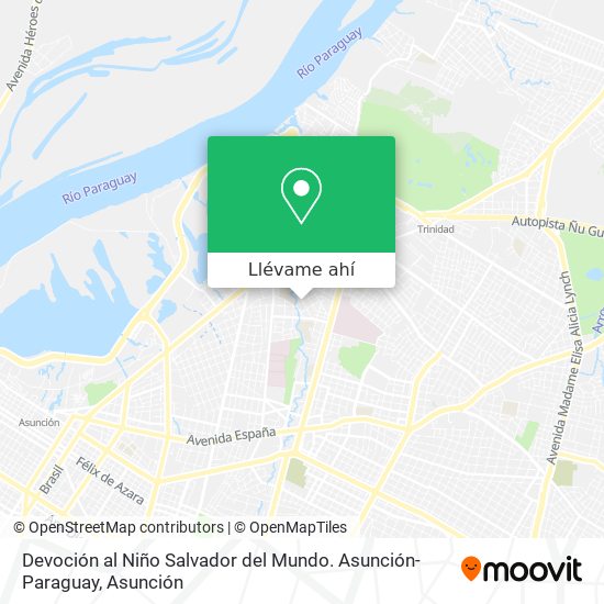 Mapa de Devoción al Niño Salvador del Mundo. Asunción-Paraguay