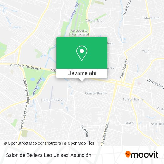 Mapa de Salon de Belleza Leo Unisex