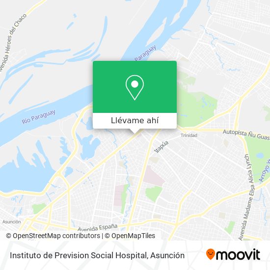 Mapa de Instituto de Prevision Social Hospital