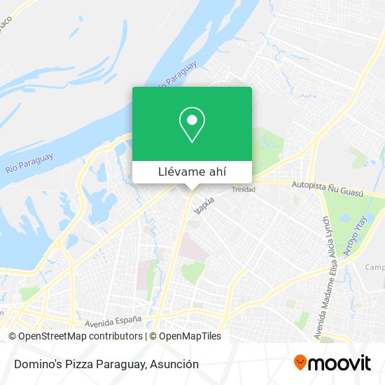 Mapa de Domino's Pizza Paraguay