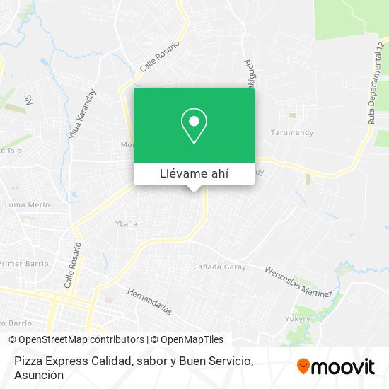 Mapa de Pizza Express Calidad, sabor y Buen Servicio