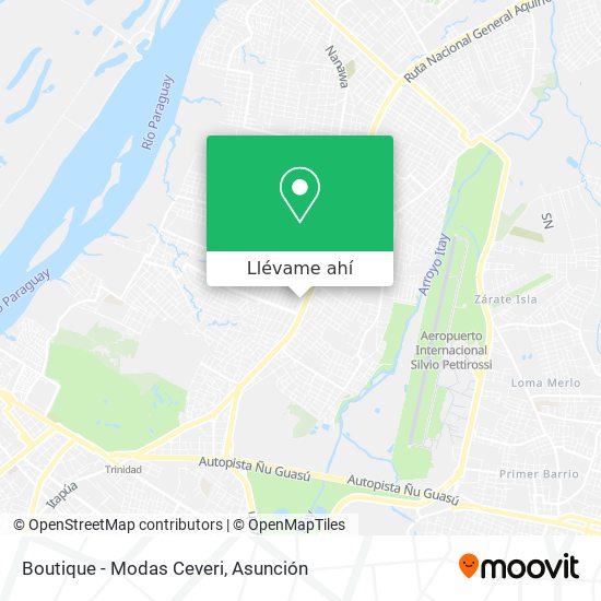 Mapa de Boutique - Modas Ceveri