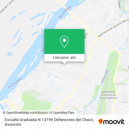 Mapa de Escuela Graduada N 13196 Defensores del Chaco