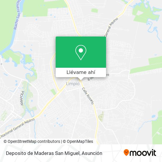 Mapa de Deposito de Maderas San Miguel